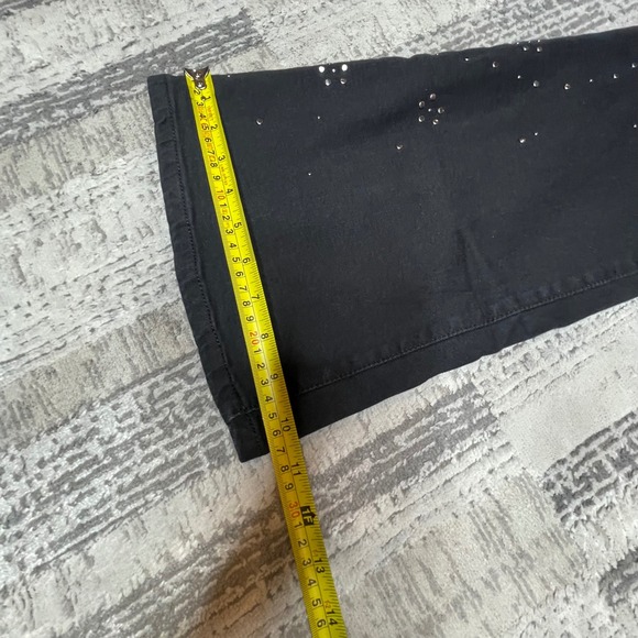 NWOT Lucky Brand Legend Stevie High Rise Flare Jeans Black Rhinestone 10/30R - Picture 11 of 12